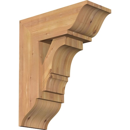 Ekena Millwork Balboa Traditional Smooth Bracket w/ Offset Brace, Western Red Cedar, 7 1/2"W x 18"D x 22"H BKT0806X18X22BOA01SWR